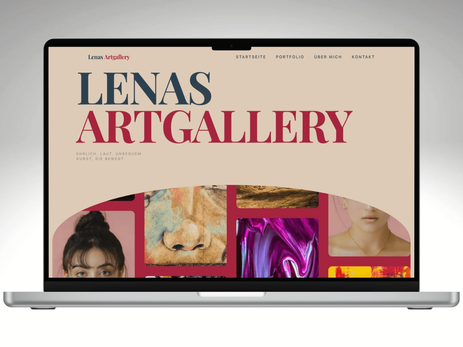 Lenas Artgallery, Website-Vorschau